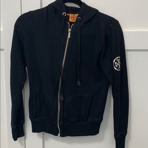 Tory Burch hooded zip up sweater